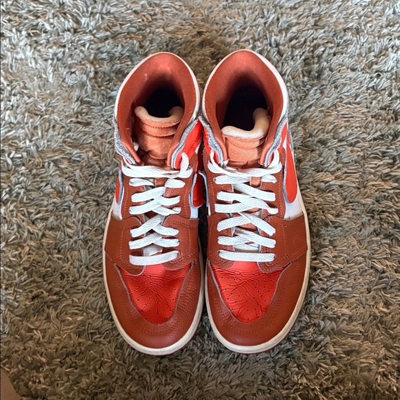 Nike High-Top Sneakers in Orange and White 8.5 - Picture 7 of 9